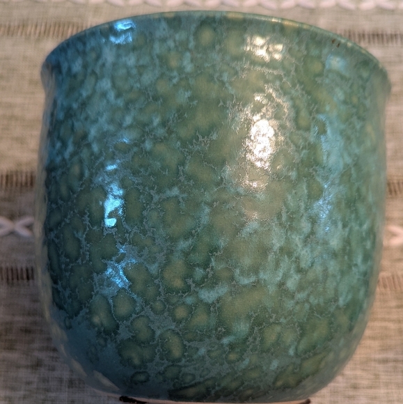 Vintage 1960's Scheurich Keramik Qty Two - Aqua/Turquoise Green Ceramic Planters - Picture 11 of 11